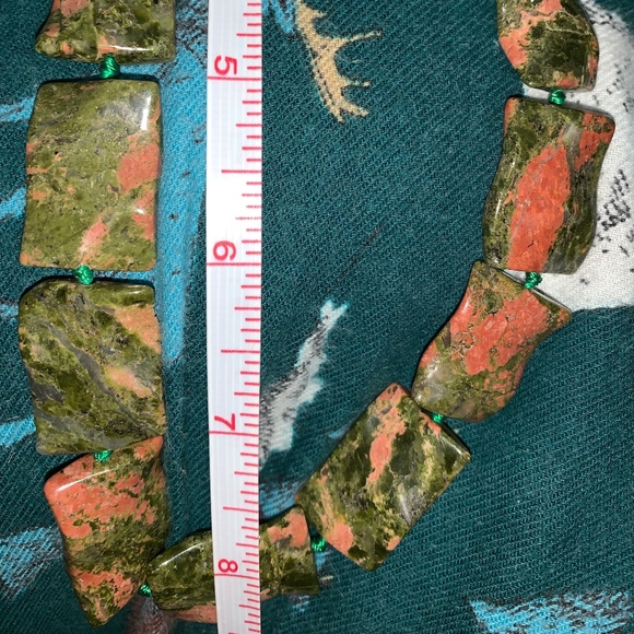 Necklace Natural Unakite Gemstone necklace - Picture 5 of 7